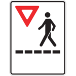 Panneau passage piéton